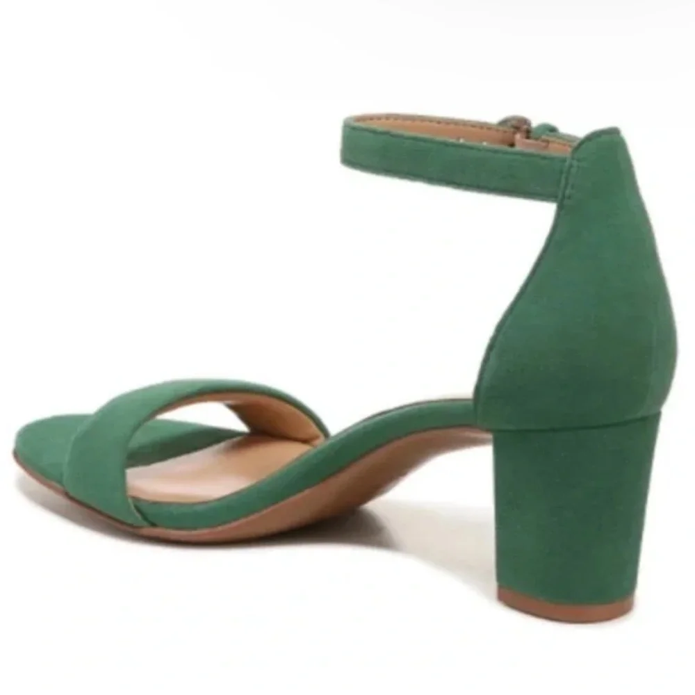 🌸27 EDIT NATURALIZER 🌸 Iriss Emerald Suede Ankle Strap Block Heels Size: 8 - Picture 3 of 11
